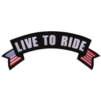 Live To Ride Flag Rocker Patch | Embroidered Patches Live To Ride Flag Rocker Patch | Embroidered Patches